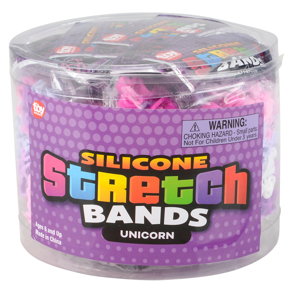 Unicorn Silicone Stretch Bands (144 Pc Can)
