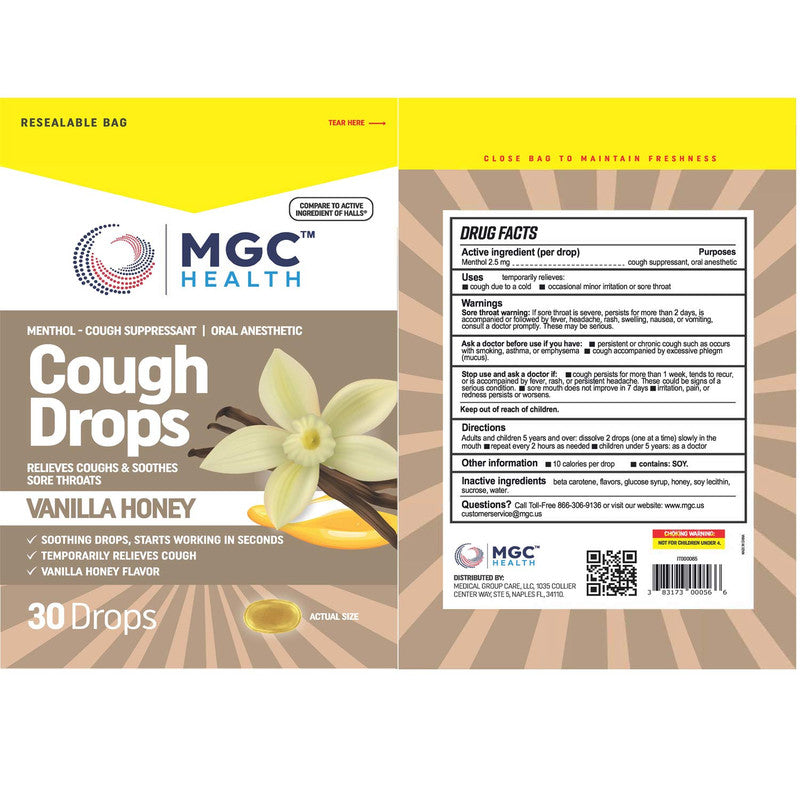 MGC Health Cough Drops 30ct Cherry Flavor Relief