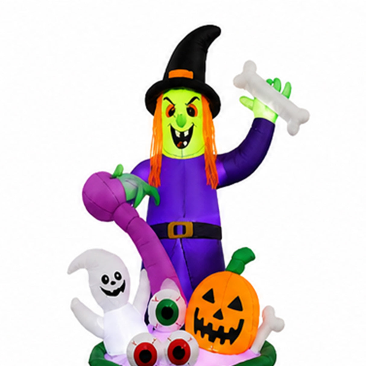 6FT Halloween Witch Inflatable Yard Decoration