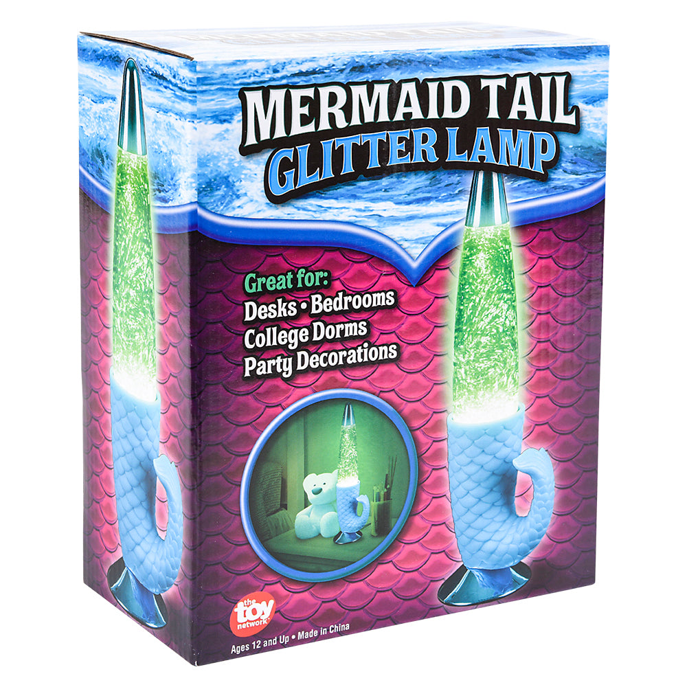 Mermaid Tail Glitter Lamp 13"