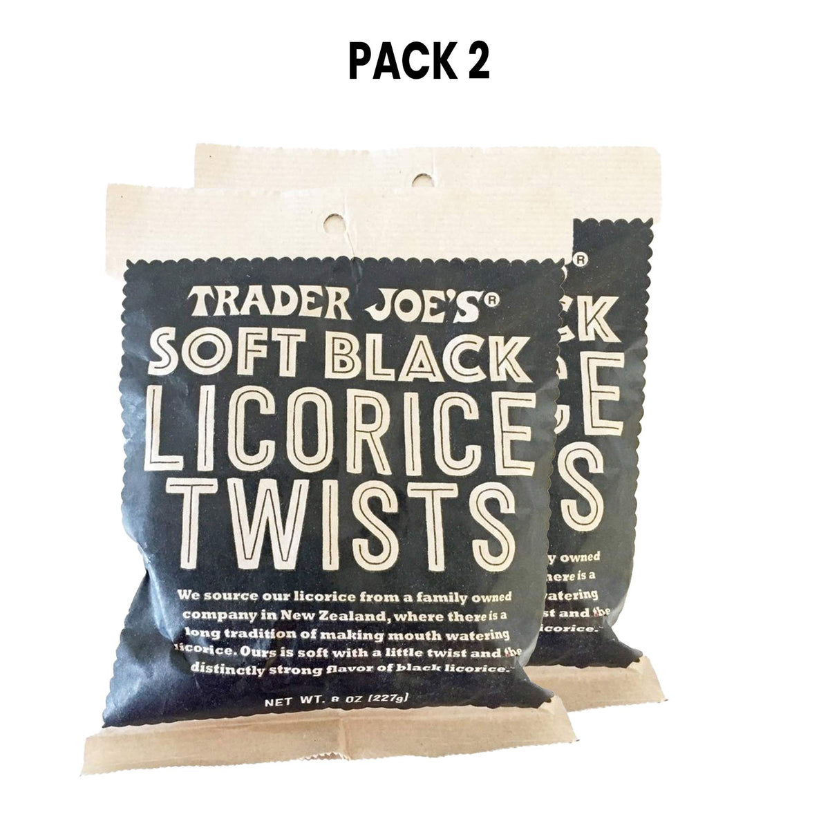 Soft Black Licorice Twists 7 oz