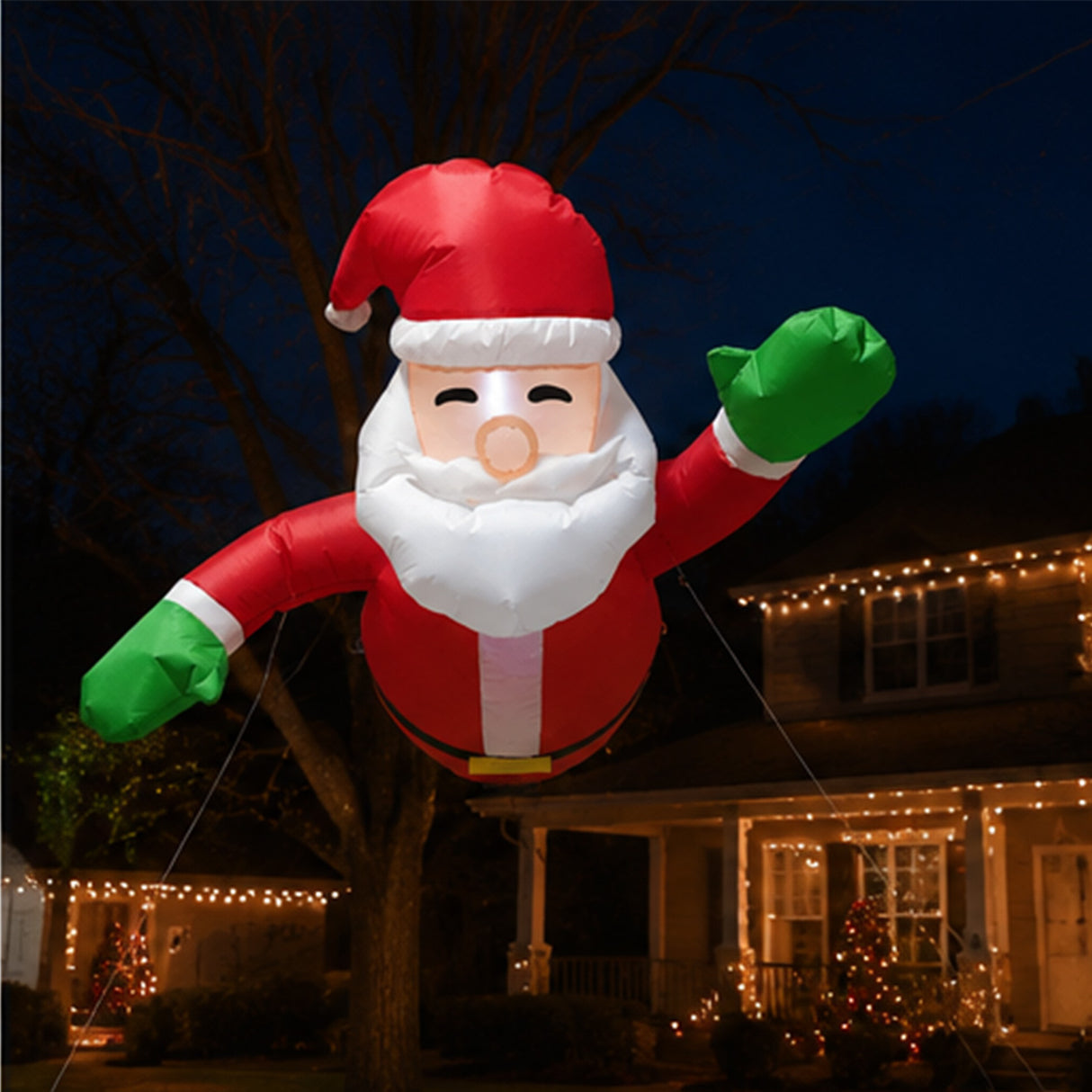 2.5FT Wall Hanging Santa Christmas Decoration