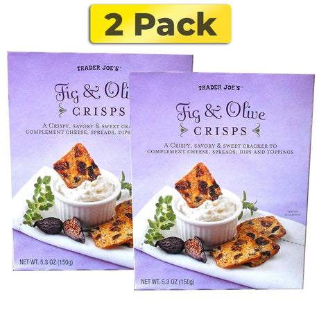Trader Joe's Fig & Olive Crisps, Net WT. 5.3oz(150g)