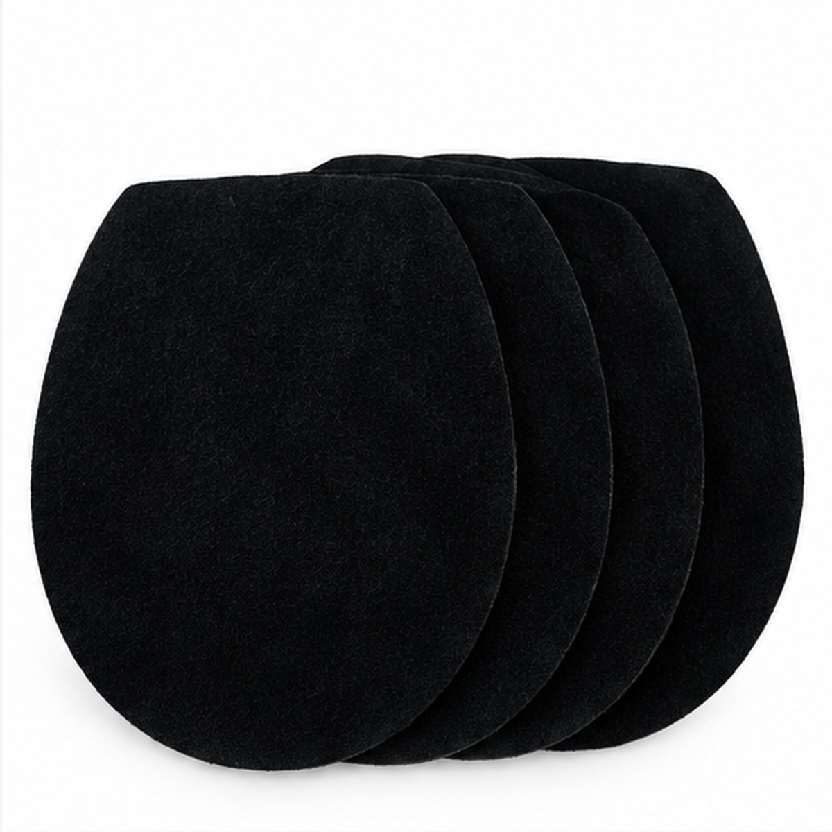 Black Suede Cowhide Elbow Patches - Black, 4 3/4" X 6 1/4" (1 Pair)