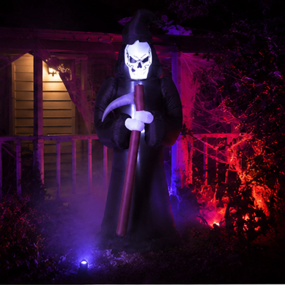 94.5" Inflatable Grim Reaper Halloween Yard Decor