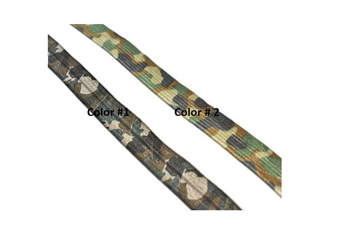 Fold-Over Elastic Camo Print 0.63"