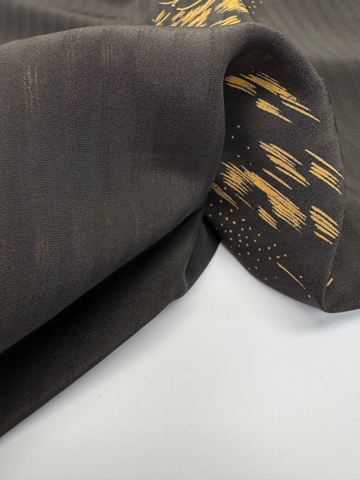 Cotton Chiffon Printed Floral Black Yellow