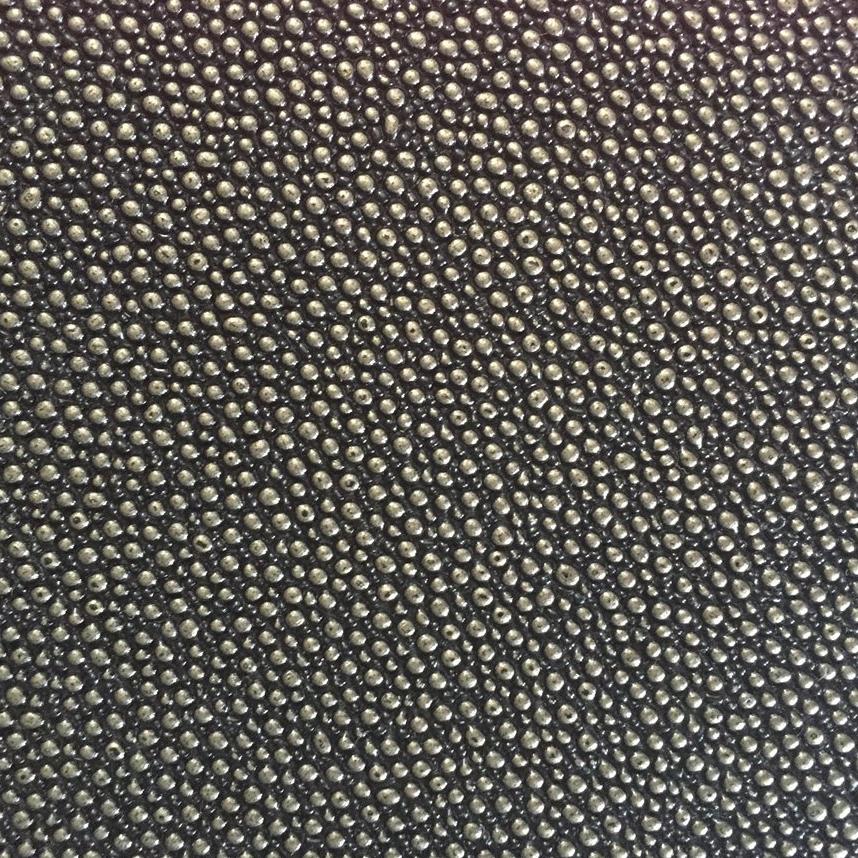 Black Gold Grain Reptile Embossed Vinyl Fabric,