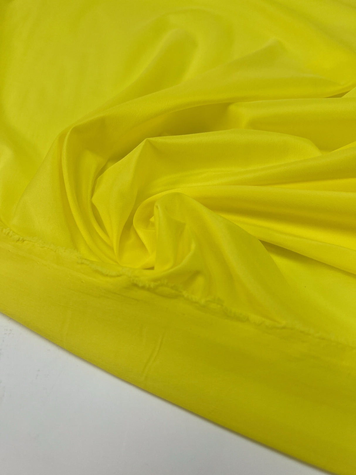Stretch Crinkled Fabric Yellow Green