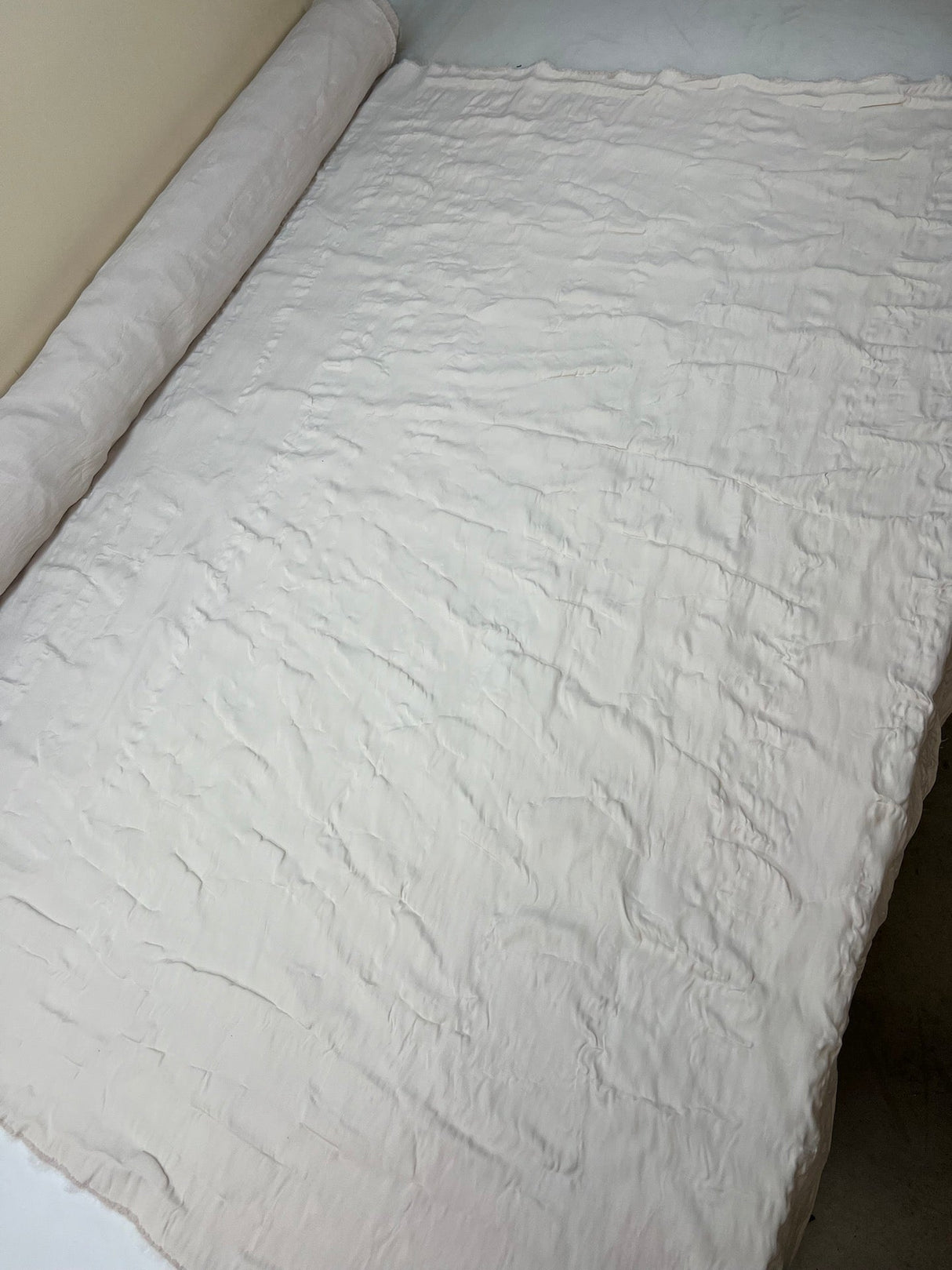 Polyester Double Weave Froassé Beige-Pink