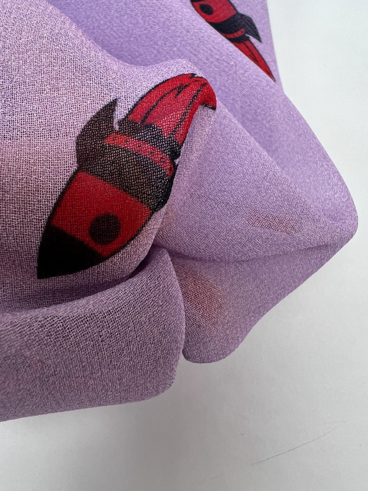 Polyester Chiffon Printed Red Purple