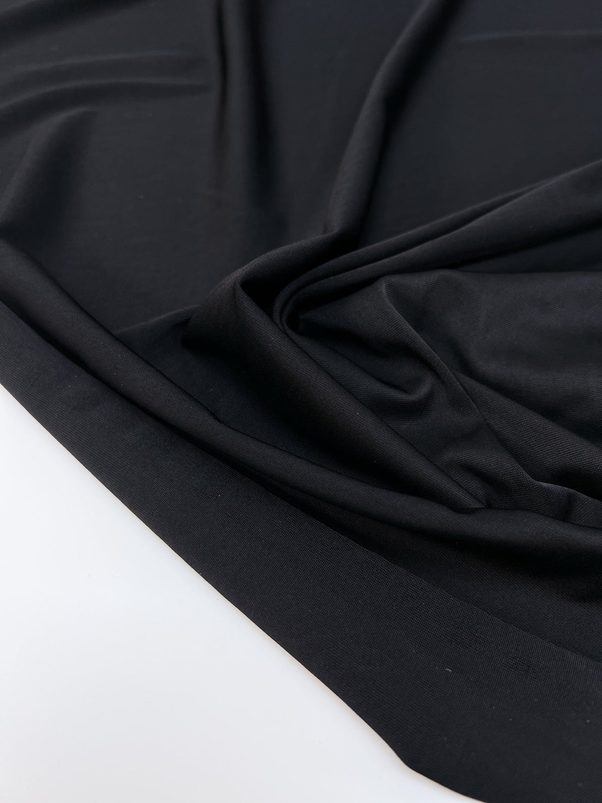 Black Viscose Knit Fabric