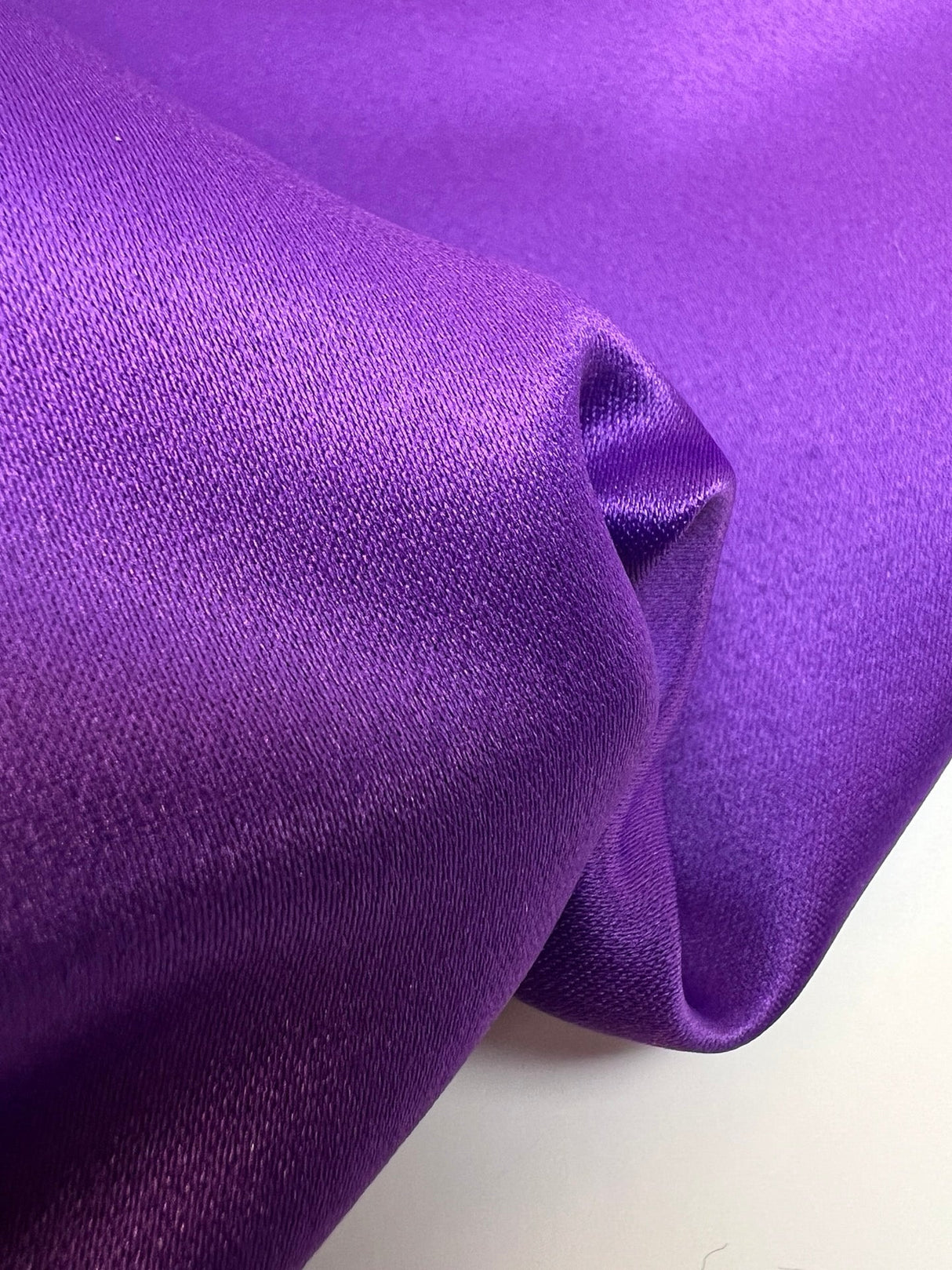 Purple Satin Polyester Fabric