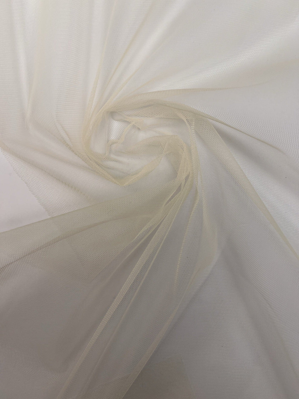 Beige Polyamide Mesh Fabric