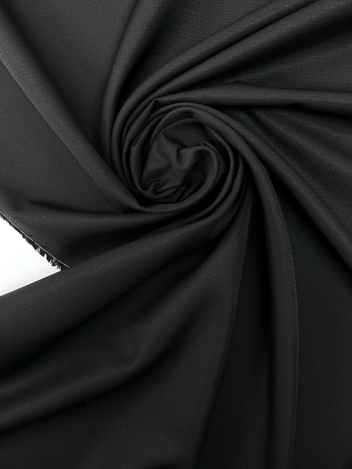 Wool Jacquard Fabric Black