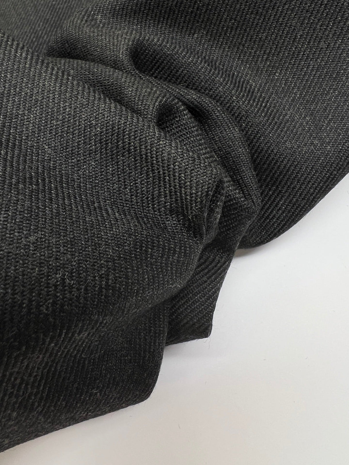 Wool Twill Suit Fabric Black