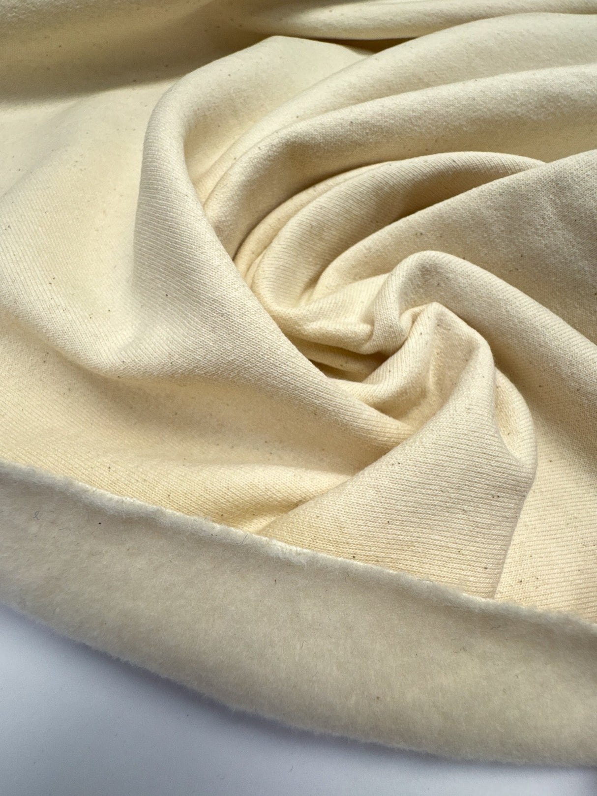 Cotton French Terry Melange Beige