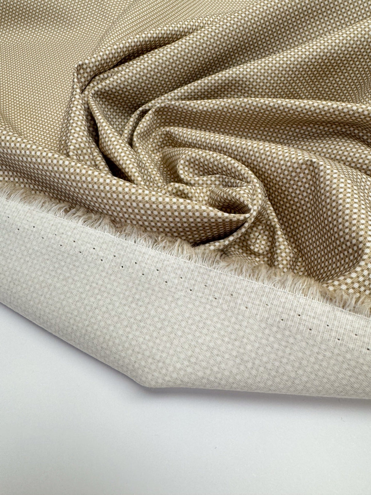 Cotton Woven Geometric Print Beige