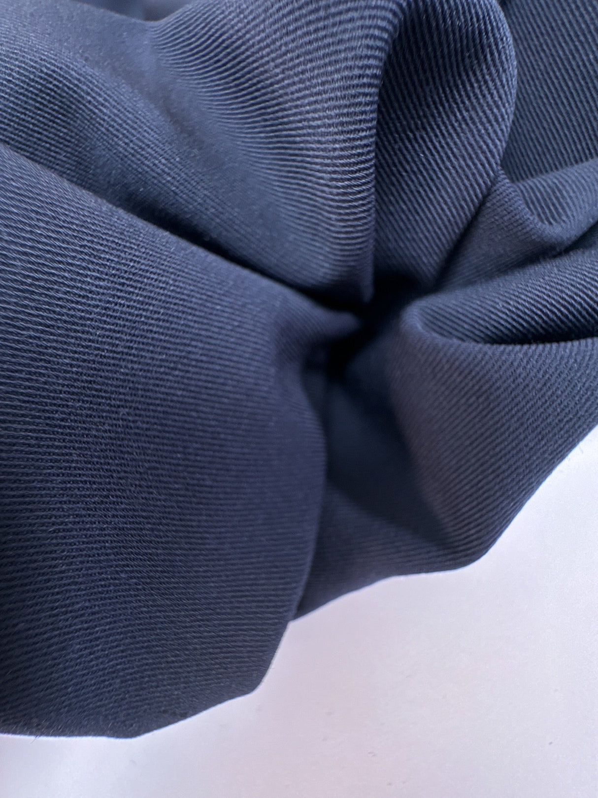 Blue Polyester Viscose Stretch Twill