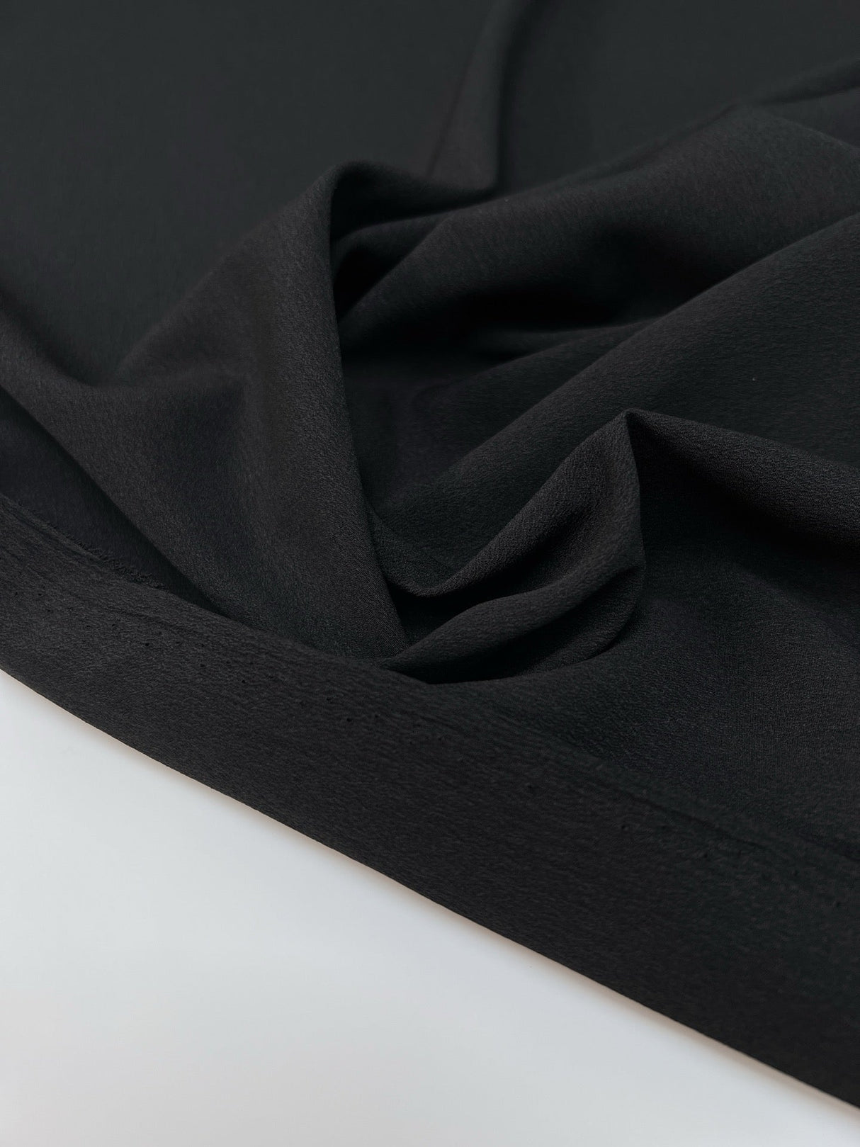 Black Crepe Blend Fabric
