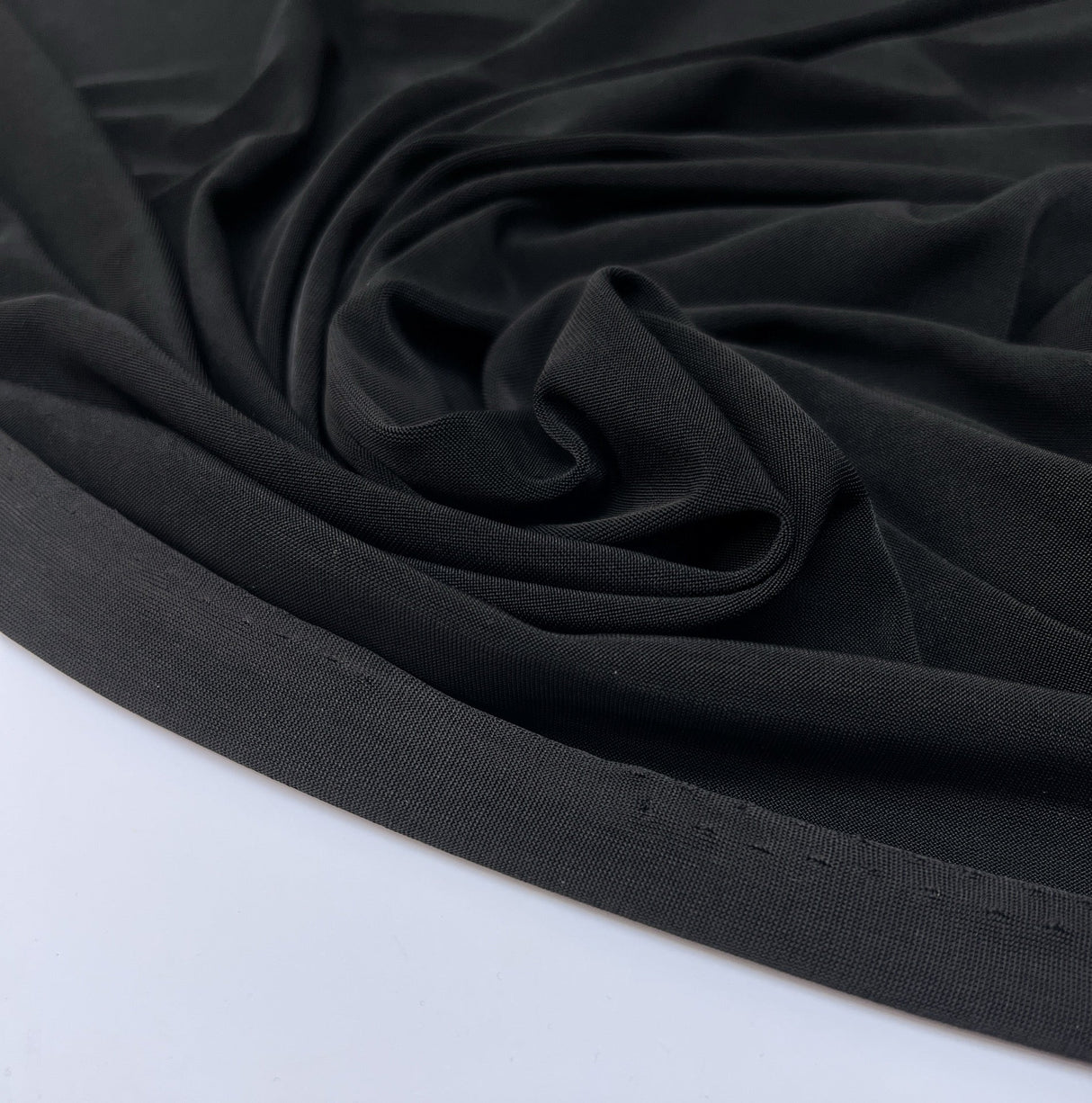 Black Polyamide Elastane Knitted Fabric