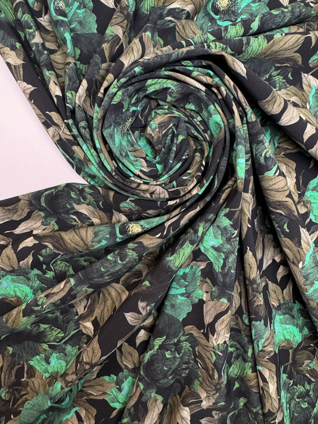 Polyamide Elastane Knitted Floral Fabric