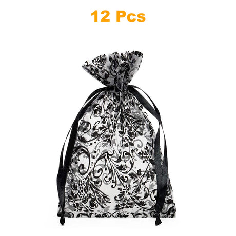 Damask Print Sheer Bags 3 ''x4 '' 12 EACH / PACKAGE