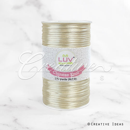 2Mm Rat-Tail (Chinese Knot) - 200 Yards (Antique White)