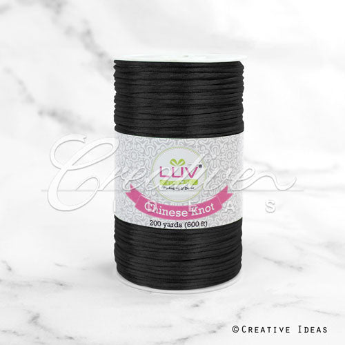 2Mm Rat-Tail (Chinese Knot) - 200 Yards (Black)