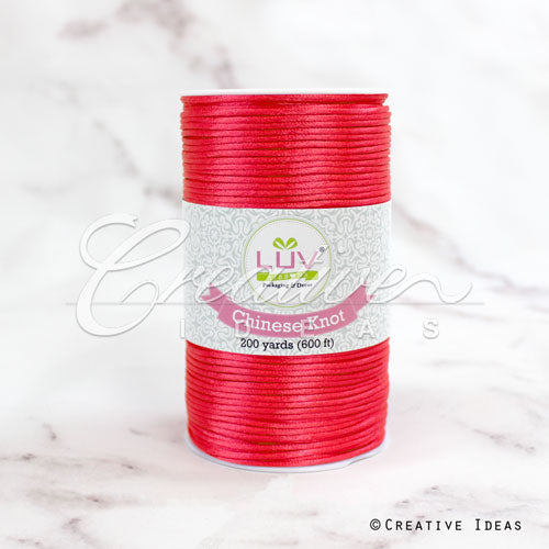 2Mm Rat-Tail (Chinese Knot) - 200 Yards (Coral)