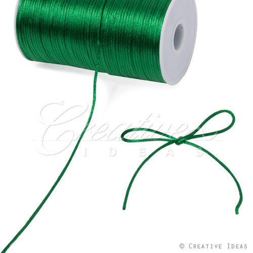2Mm Rat-Tail (Chinese Knot) - 200 Yards (Emerald Green)