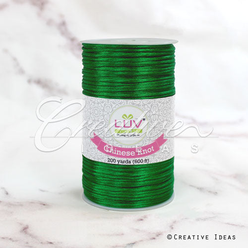2Mm Rat-Tail (Chinese Knot) - 200 Yards (Emerald Green)