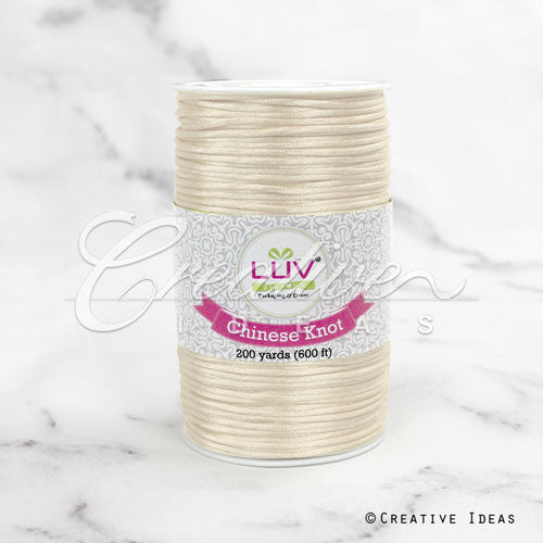2Mm Rat-Tail (Chinese Knot) - 200 Yards (Ivory)
