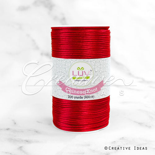 2Mm Rat-Tail (Chinese Knot) - 200 Yards (Red)