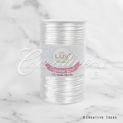 2Mm Rat-Tail (Chinese Knot) - 200 Yards (White)