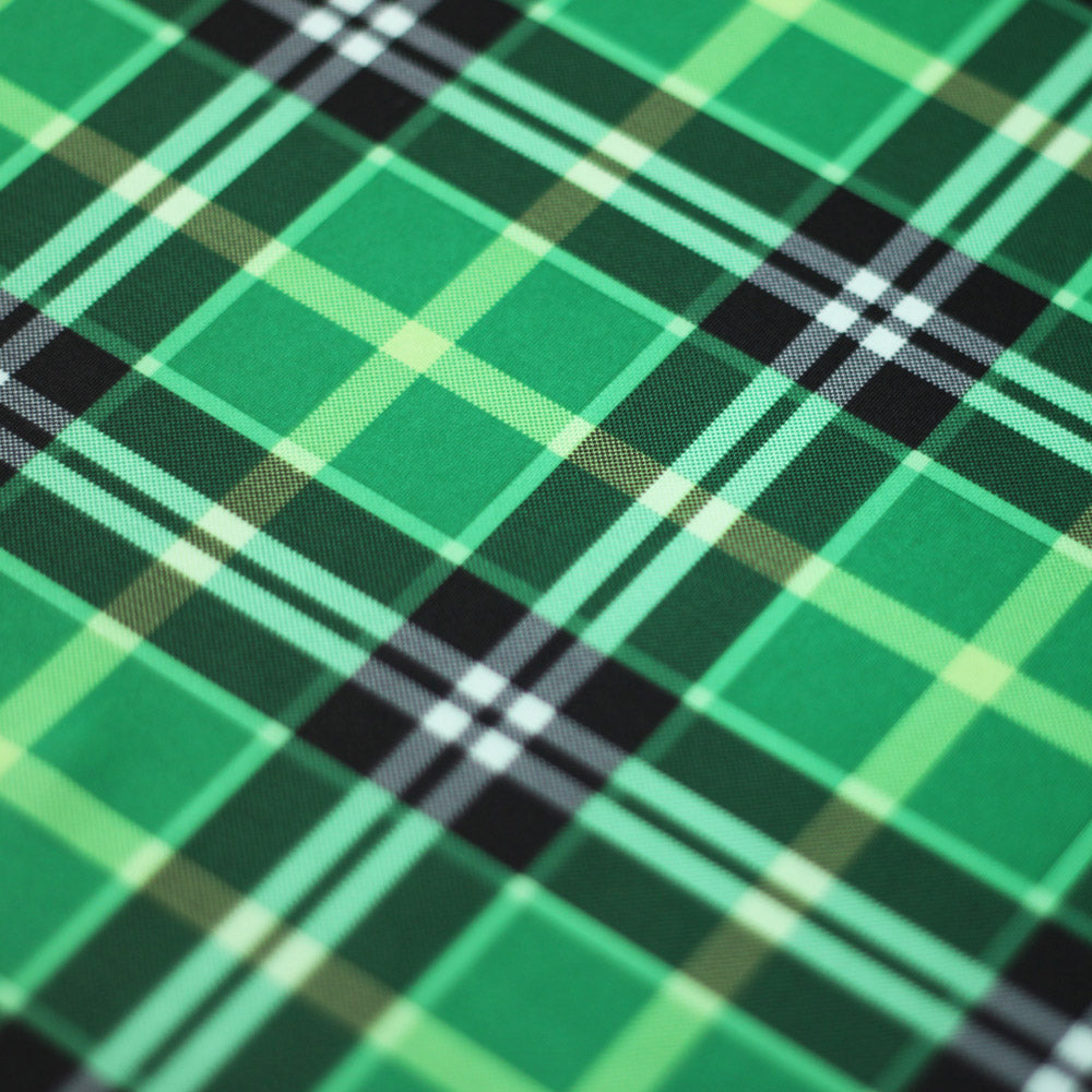Modern Plaid Polyester Spandex Fabric - Multicolor Tartan Plaid Print, 58/60" Width, 240 GSM (1 Yard)