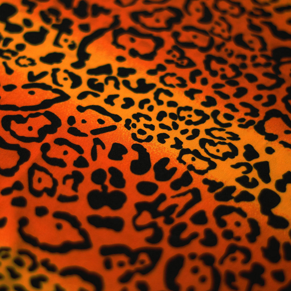 Cheetah Stripe Poly Spandex Fabric - Multicolor Cheetah Leopard Print, 58/60" Width (1 Yard)