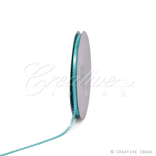 3/16" Double Face Picot Ribbon - 50 Yards (Aqua)