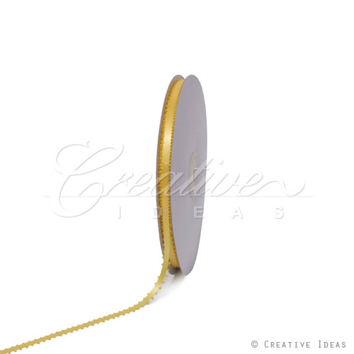 3/16" Double Face Picot Ribbon - 50 Yards (Canary)