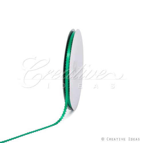 3/16" Double Face Picot Ribbon - 50 Yards (Emerald Green)