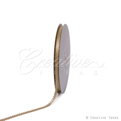 3/16" Double Face Picot Ribbon - 50 Yards (Light Brown)