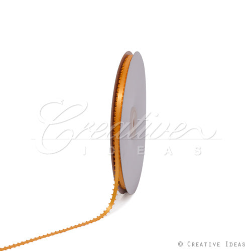 3/16" Double Face Picot Ribbon - 50 Yards (Light Gold)