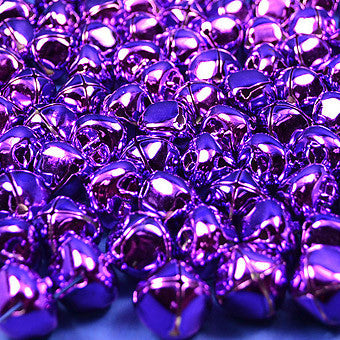 1" Purple Metal Jingle Bells - Pack of 100