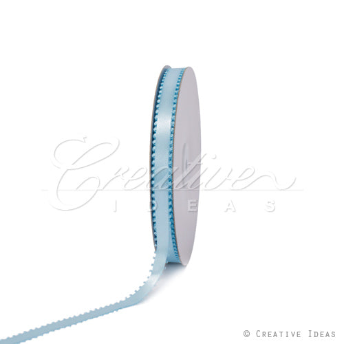 3/8" Double Face Picot Ribbon - 50 Yards (Light Blue)