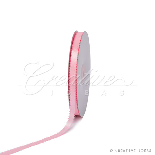 3/8" Double Face Picot Ribbon - 50 Yards (Pink)