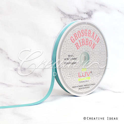3/8" Grosgrain Ribbon - 50 Yards (Aqua)