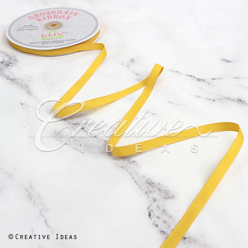 3/8" Grosgrain Ribbon - 50 Yards (Canary)