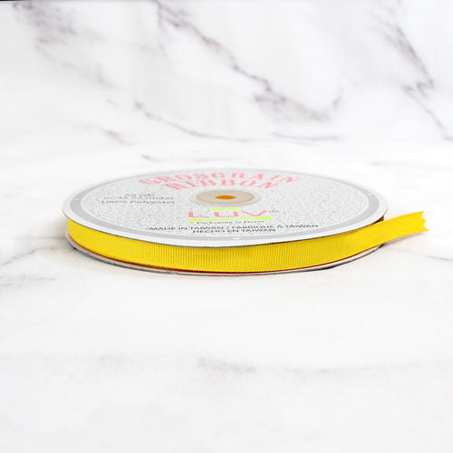 3/8" Grosgrain Ribbon - 50 Yards (Canary)