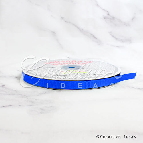 3/8" Grosgrain Ribbon - 50 Yards (Electric Blue)