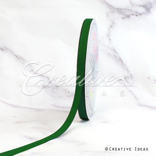 3/8" Grosgrain Ribbon - 50 Yards (Emerald Green)